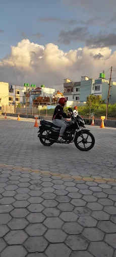 Motorbike trial track practice